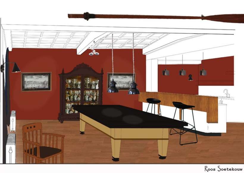 interior drawing for interior advice KARZV 'De Hoop'